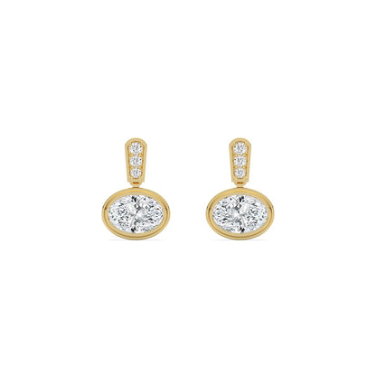 9K Yellow Gold Lab Grown Diamond EARRINGS 2.31 ctw E33765OV-2