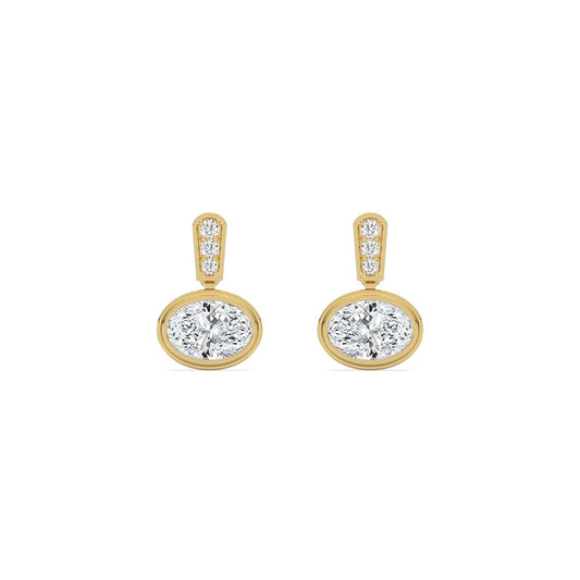 9K Yellow Gold Lab Grown Diamond EARRINGS 2.31 ctw E33765OV-2