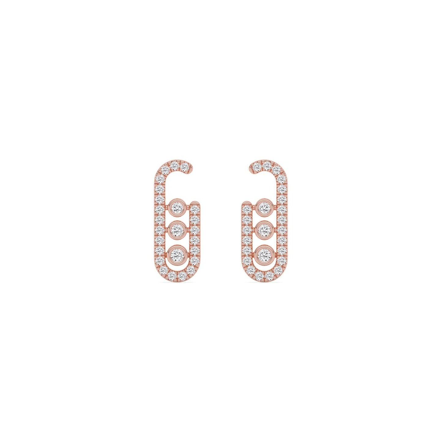 9K Rose Gold Lab Grown Diamond EARRINGS 0.36 ctw E33867-0.38CT