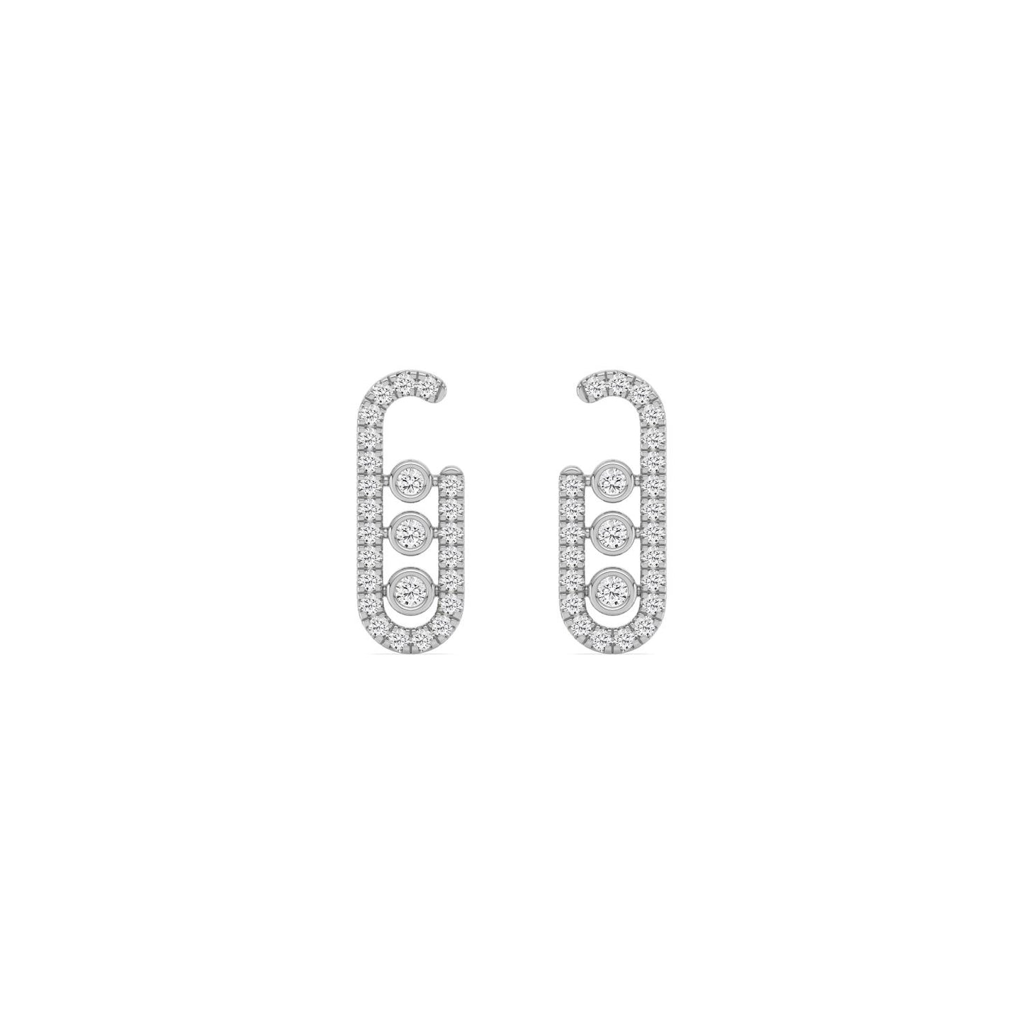 9K White Gold Lab Grown Diamond EARRINGS 0.36 ctw E33867-0.38CT