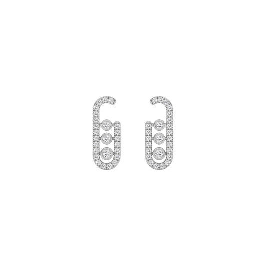 9K White Gold Lab Grown Diamond EARRINGS 0.36 ctw E33867-0.38CT