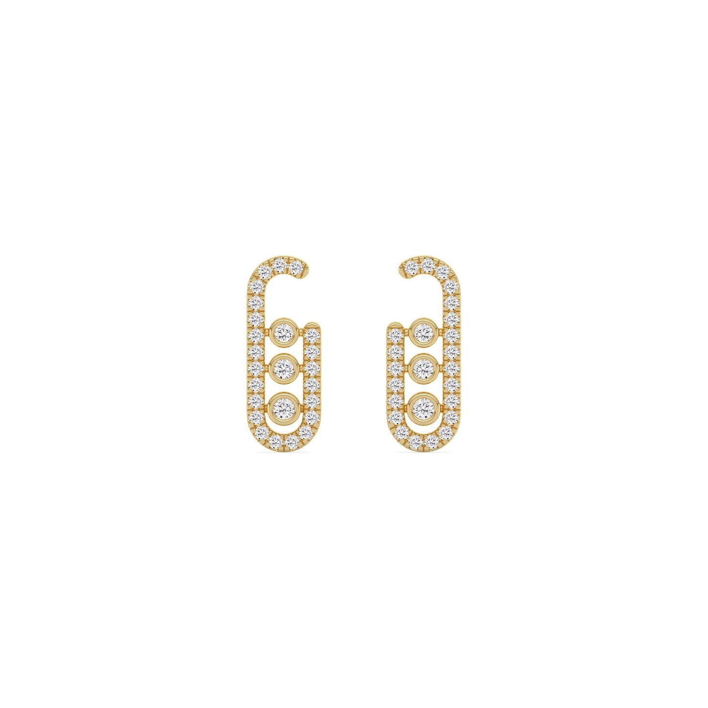 9K Yellow Gold Lab Grown Diamond EARRINGS 0.36 ctw E33867-0.38CT