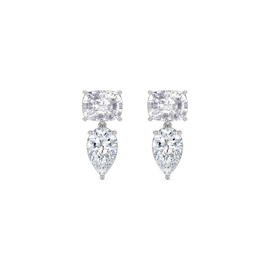 9K White Gold Lab Grown Diamond EARRINGS 5.50 ctw E33885CUPE-5.50CT