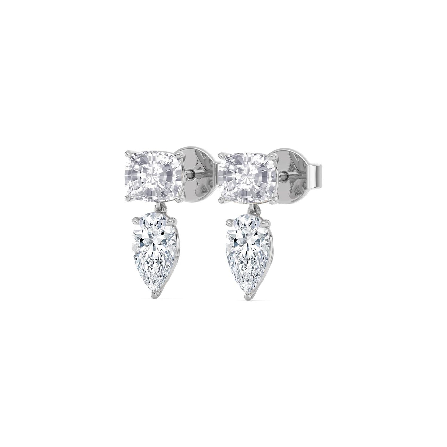 9K White Gold Lab Grown Diamond EARRINGS 5.50 ctw E33885CUPE-5.50CT