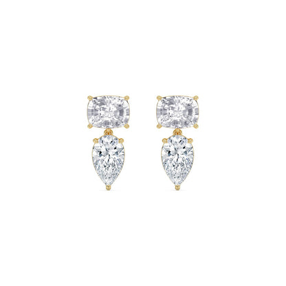 9K Yellow Gold Lab Grown Diamond EARRINGS 5.50 ctw E33885CUPE-5.50CT