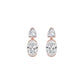 9K Rose Gold Lab Grown Diamond EARRINGS 5.23 ctw E33886SHOV-5.20CT