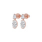 9K Rose Gold Lab Grown Diamond EARRINGS 5.23 ctw E33886SHOV-5.20CT