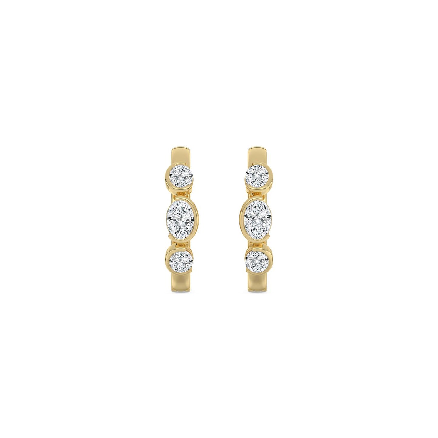 9K Yellow Gold Lab Grown Diamond EARRINGS 0.95 ctw E33912OV-1