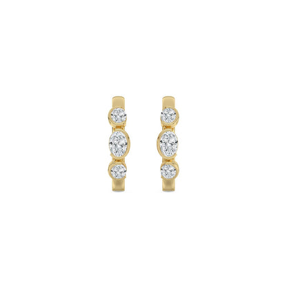 9K Yellow Gold Lab Grown Diamond EARRINGS 0.95 ctw E33912OV-1