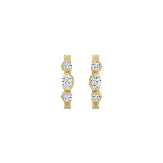 9K Yellow Gold Lab Grown Diamond EARRINGS 0.95 ctw E33912OV-1