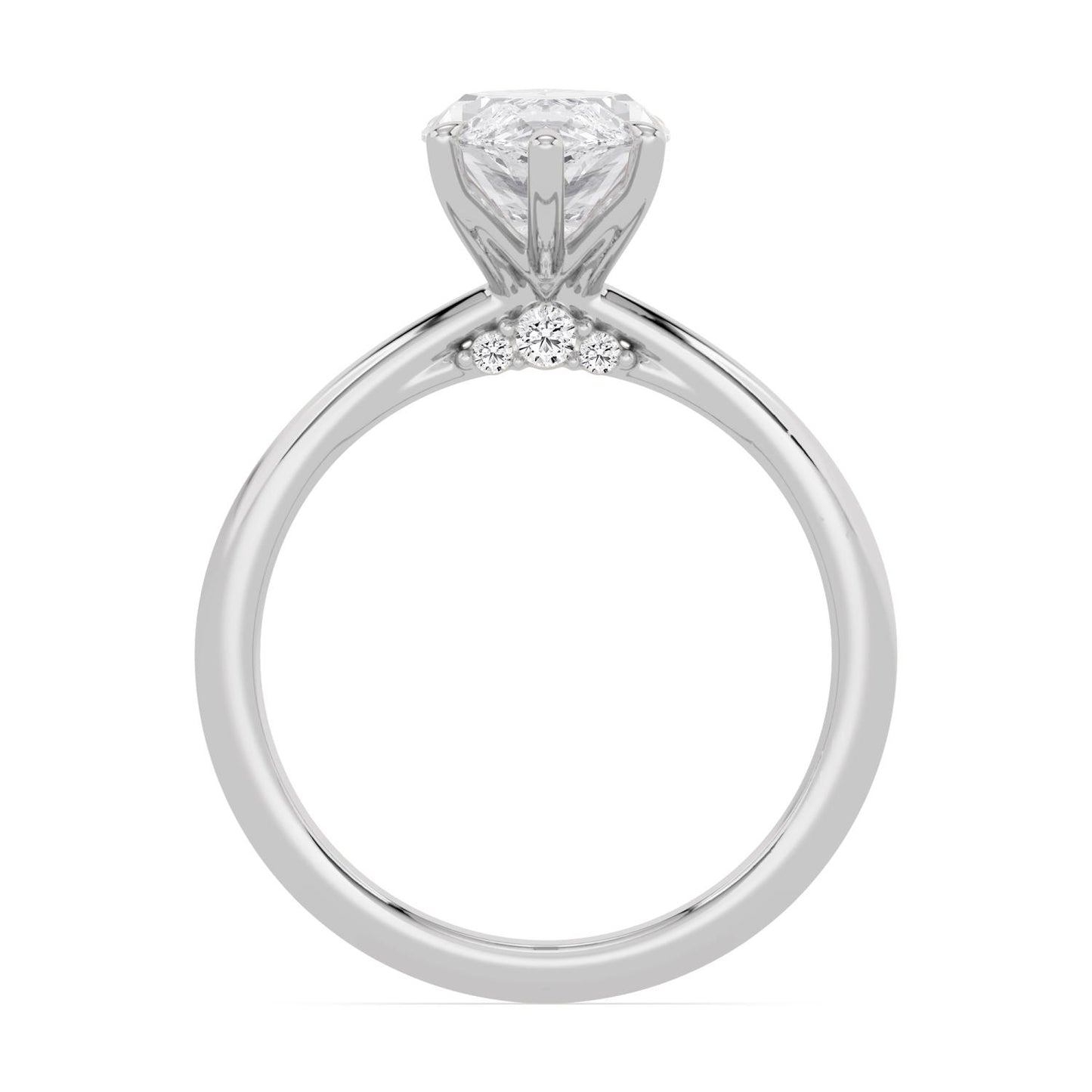 10K White Gold Lab Grown Diamond ENGAGEMENT RINGS 2.08 ctw ER00003MQ-2