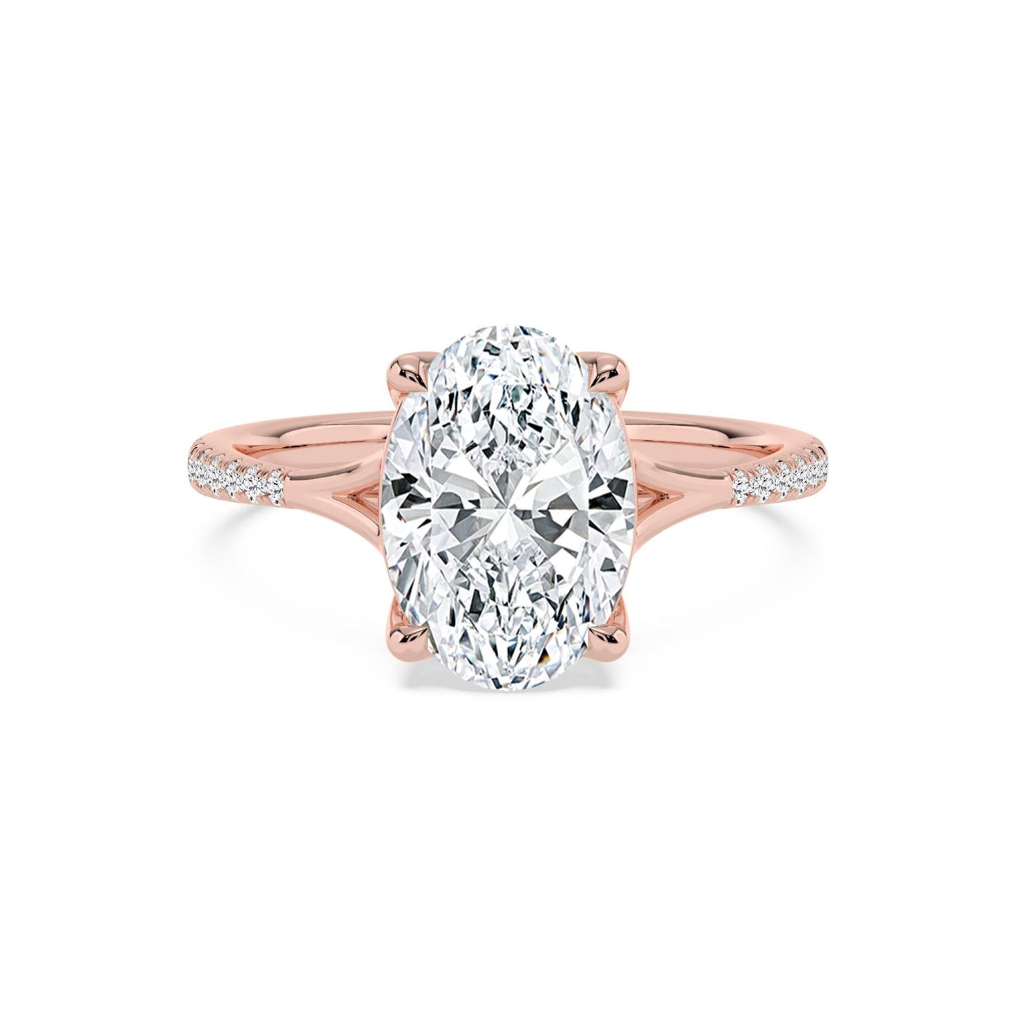 10K Rose Gold Lab Grown Diamond ENGAGEMENT RINGS 3.11 ctw ER00014OV-3