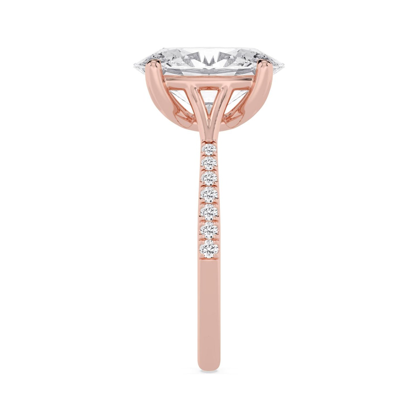 10K Rose Gold Lab Grown Diamond ENGAGEMENT RINGS 3.11 ctw ER00014OV-3