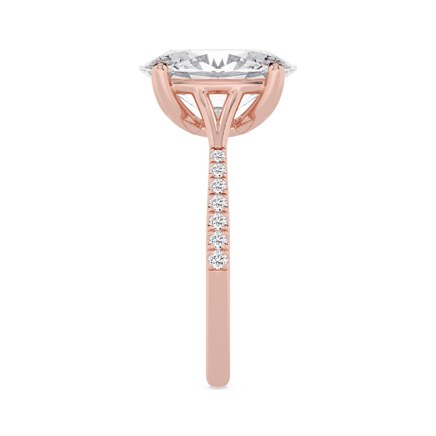 10K Rose Gold Lab Grown Diamond ENGAGEMENT RINGS 3.11 ctw ER00014OV-3