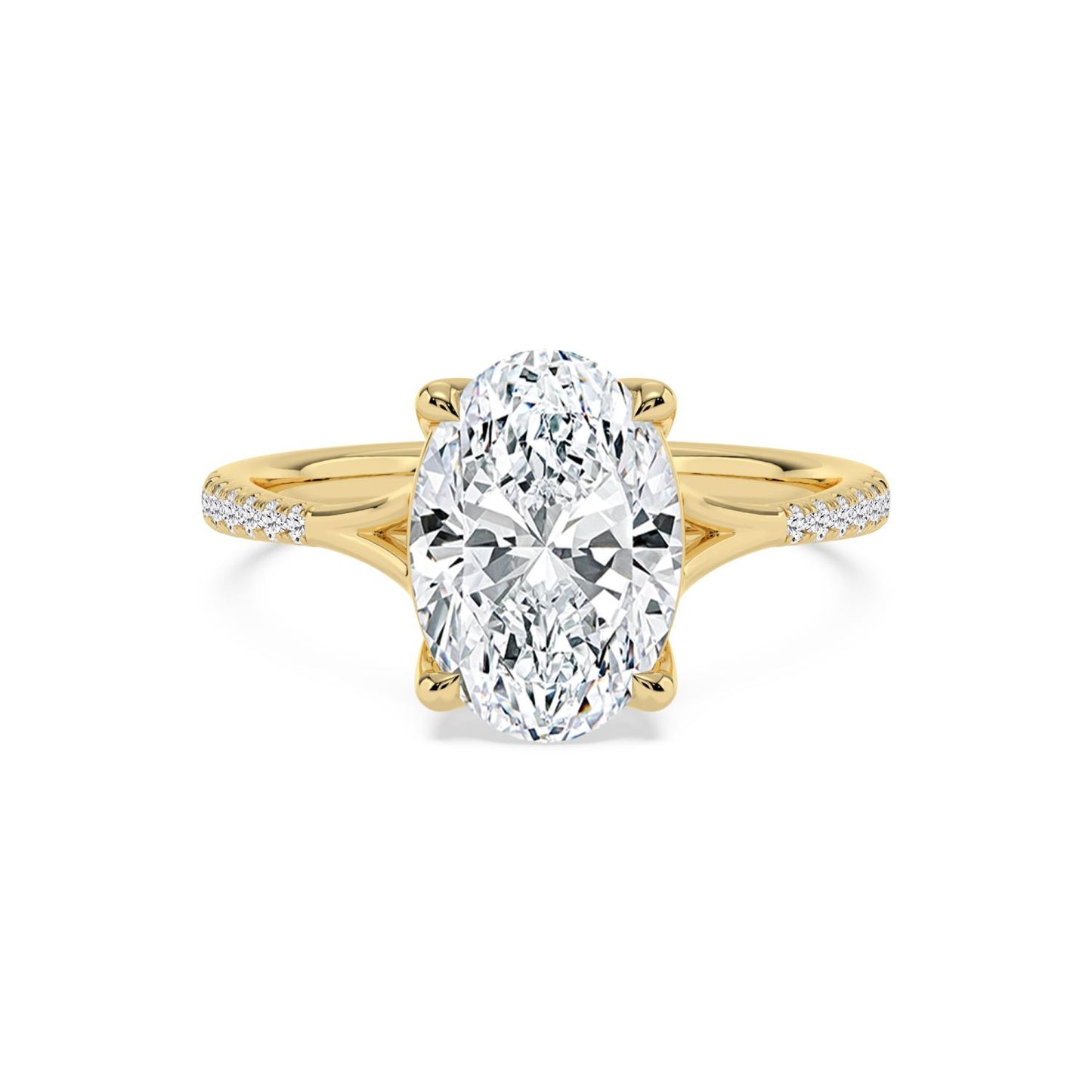 10K Yellow Gold Lab Grown Diamond ENGAGEMENT RINGS 3.11 ctw ER00014OV-3