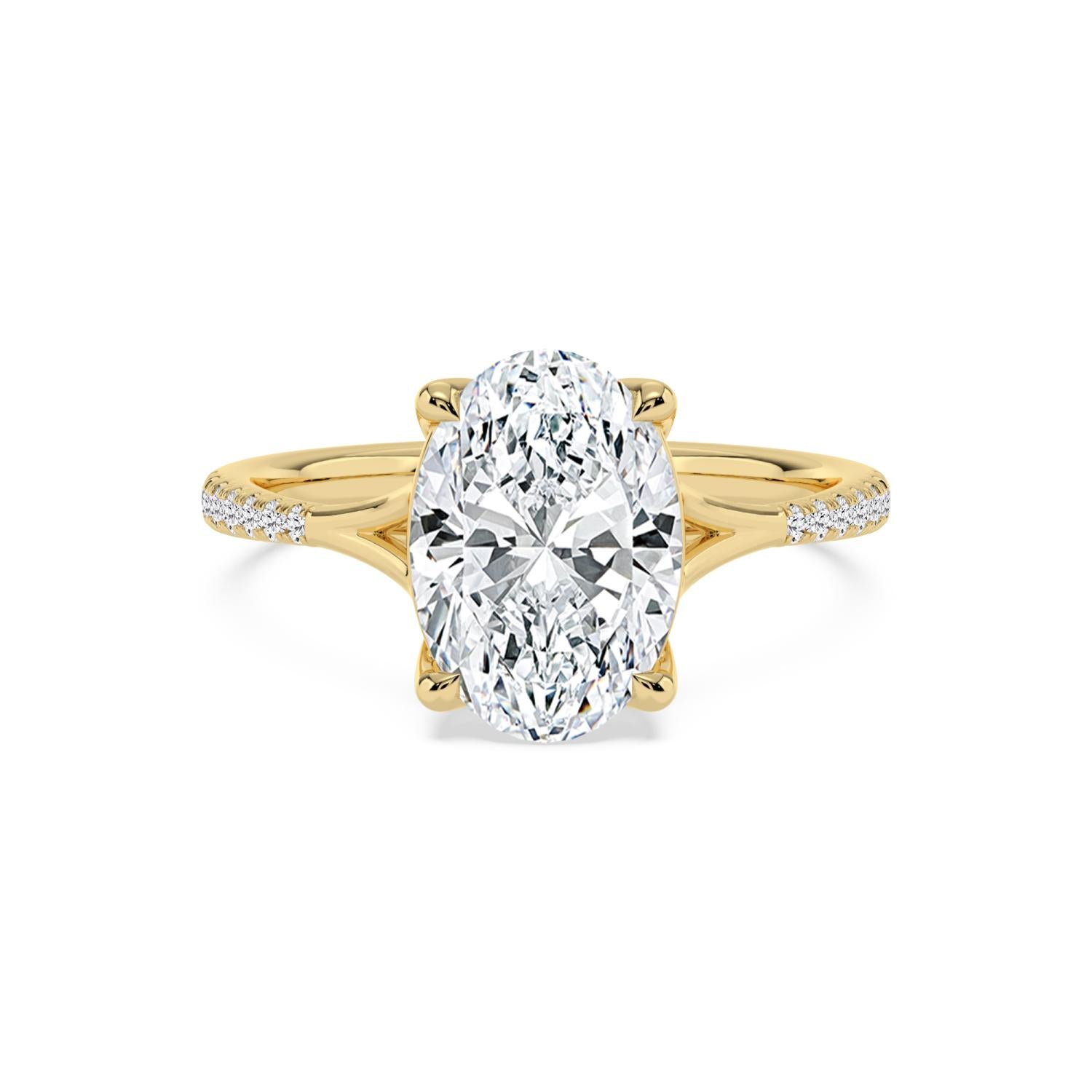 10K Yellow Gold Lab Grown Diamond ENGAGEMENT RINGS 3.11 ctw ER00014OV-3
