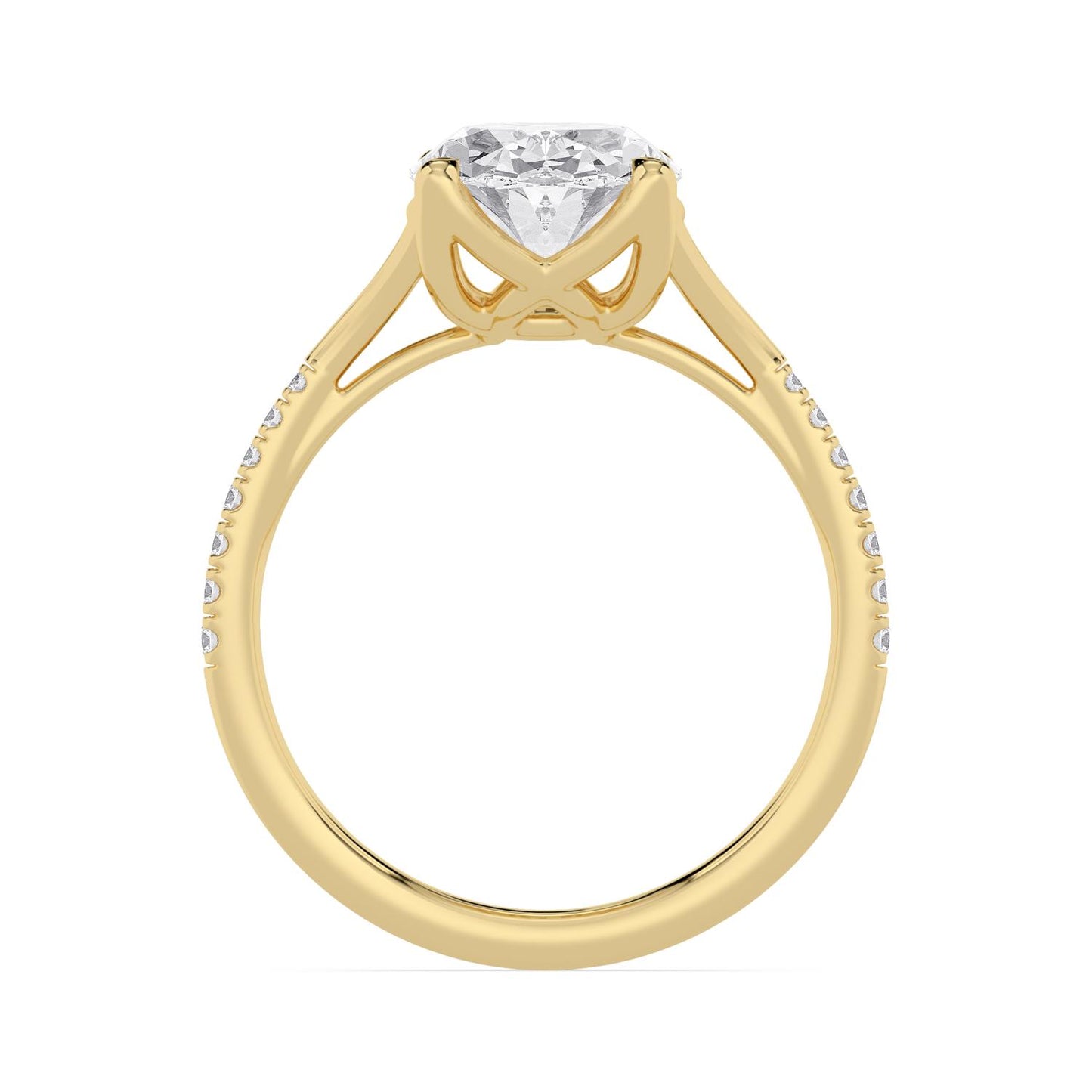 10K Yellow Gold Lab Grown Diamond ENGAGEMENT RINGS 3.11 ctw ER00014OV-3