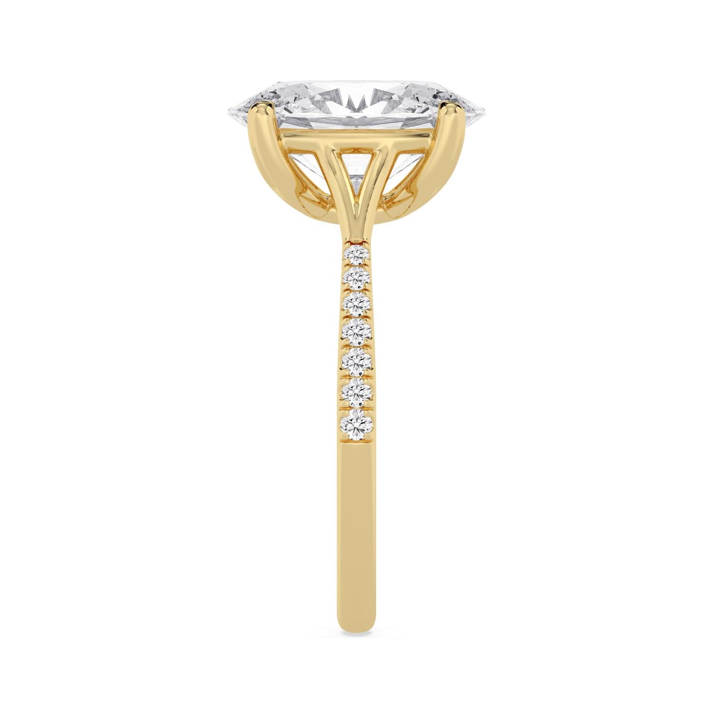 10K Yellow Gold Lab Grown Diamond ENGAGEMENT RINGS 3.11 ctw ER00014OV-3