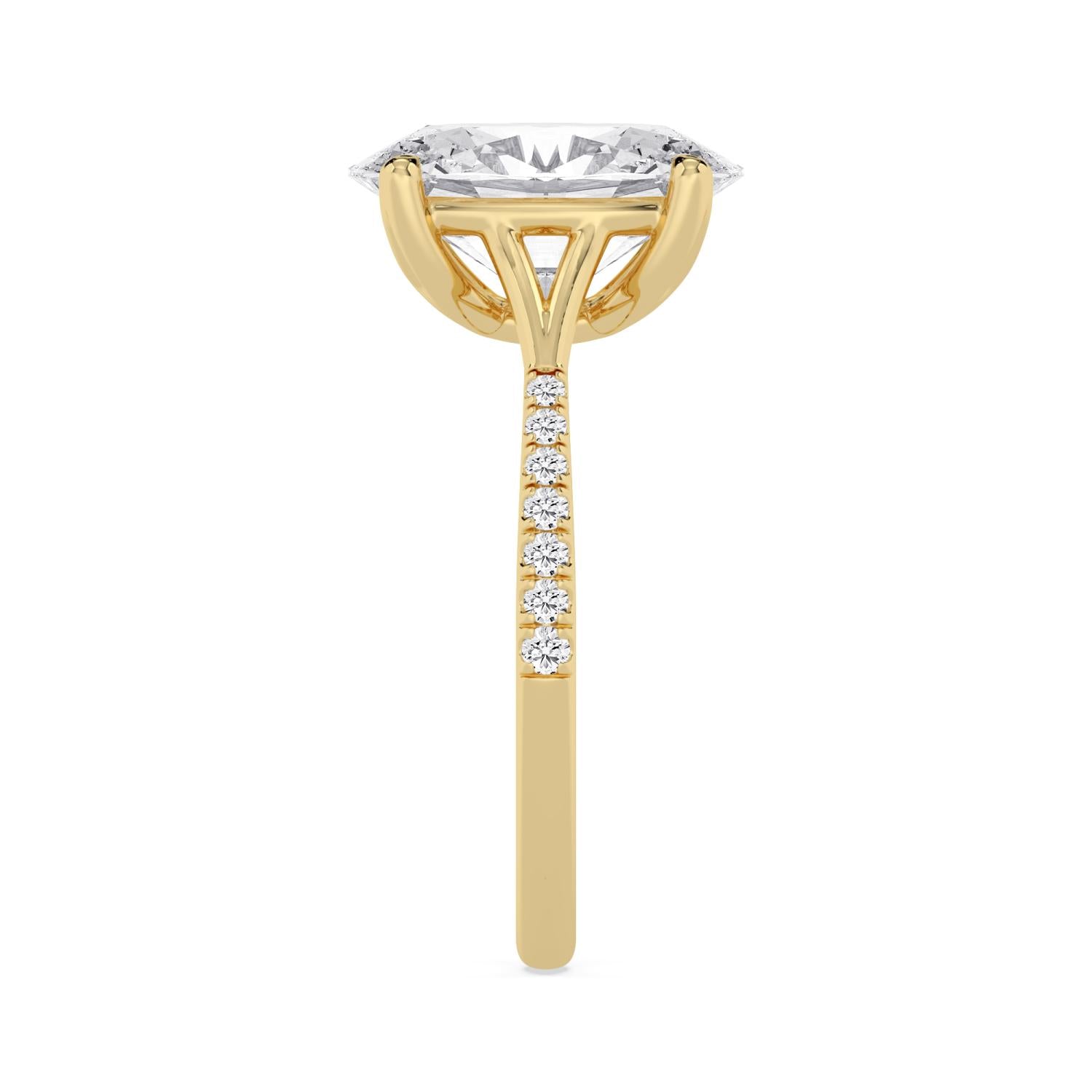 10K Yellow Gold Lab Grown Diamond ENGAGEMENT RINGS 3.11 ctw ER00014OV-3