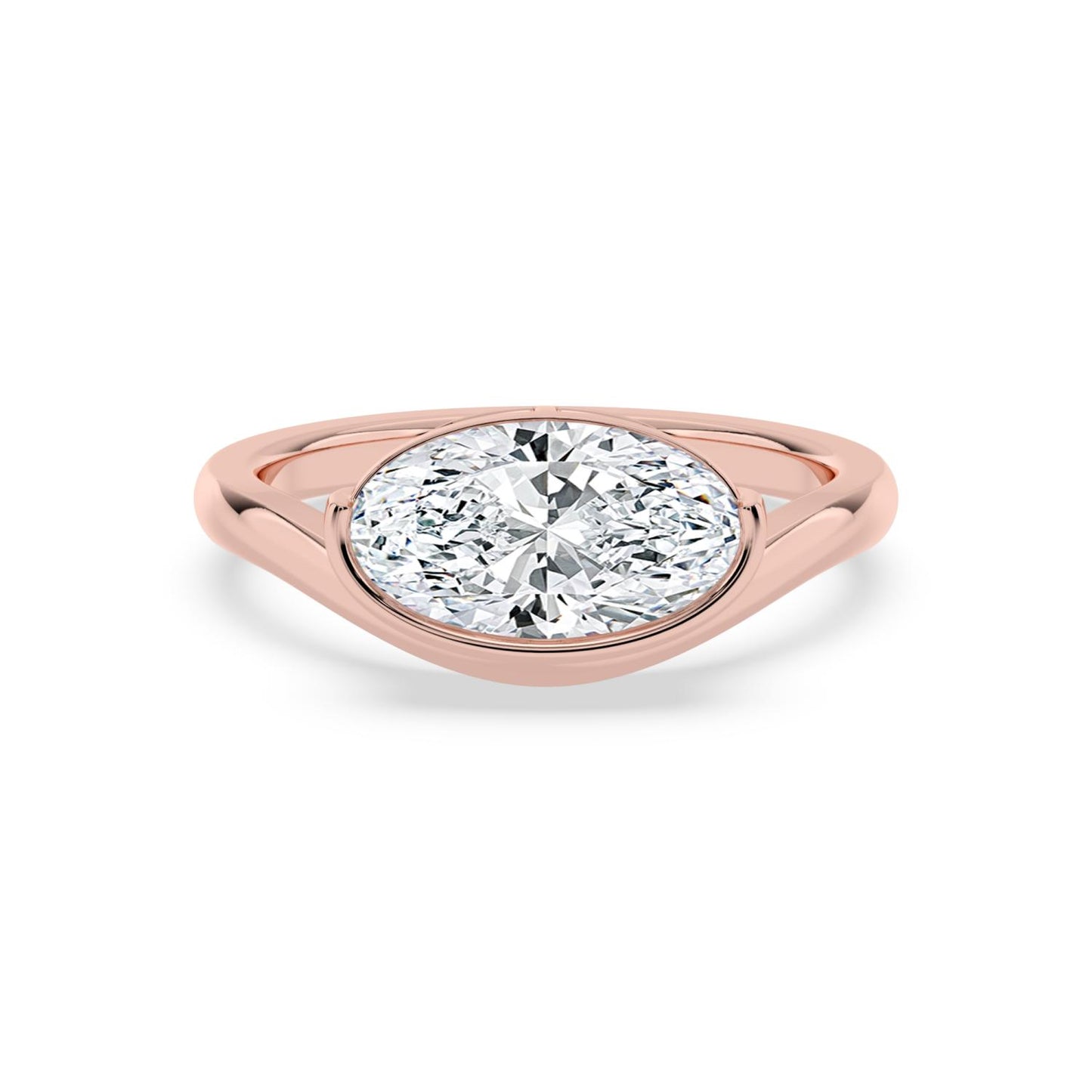 10K Rose Gold Lab Grown Diamond ENGAGEMENT RINGS 2.00 ctw ER00031MOV-2