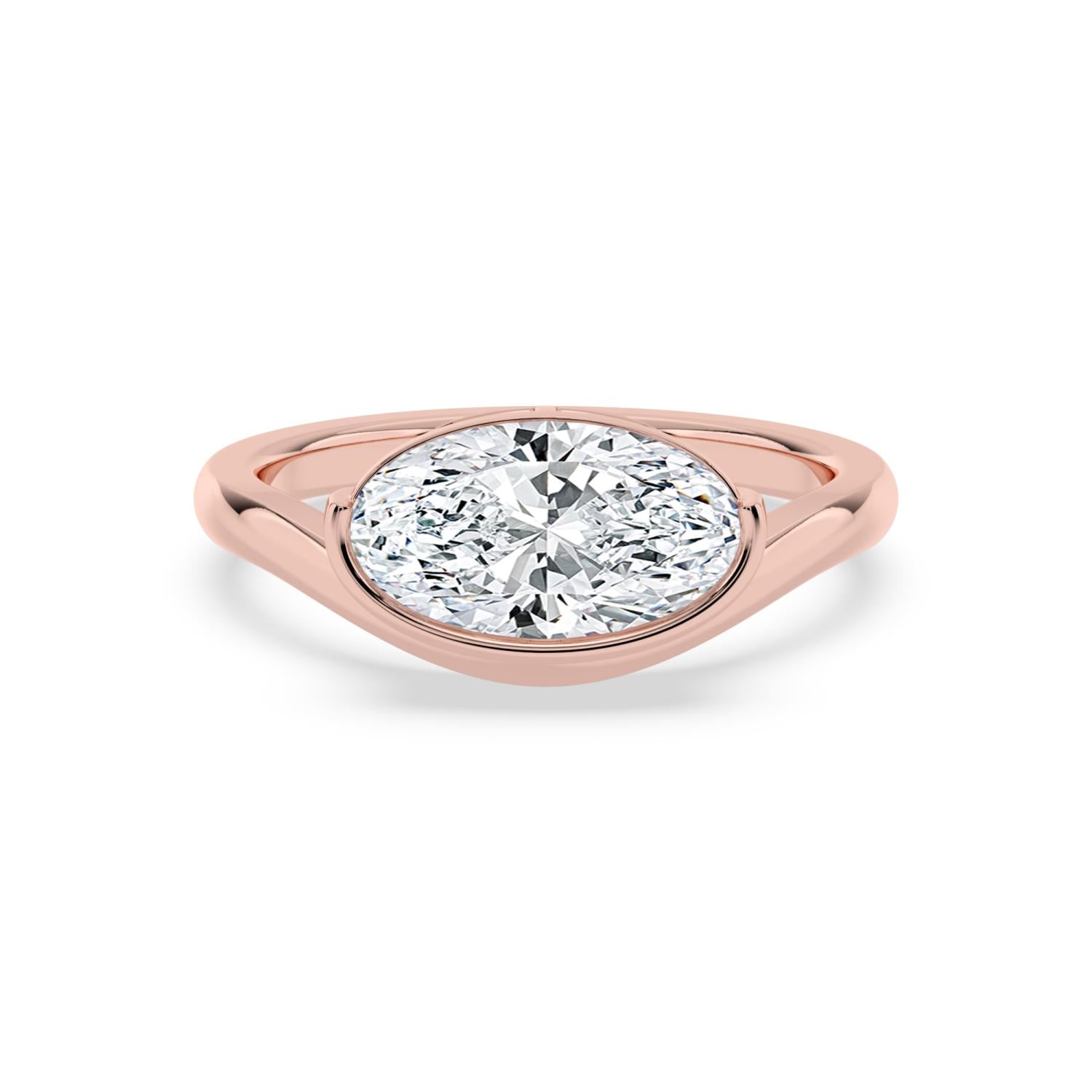 10K Rose Gold Lab Grown Diamond ENGAGEMENT RINGS 2.00 ctw ER00031MOV-2