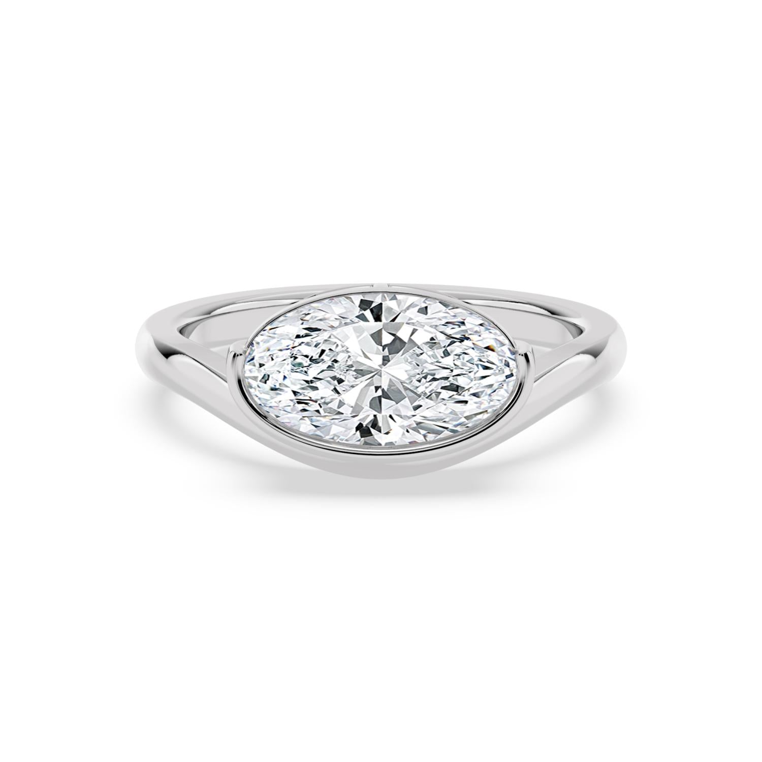 10K White Gold Lab Grown Diamond ENGAGEMENT RINGS 2.00 ctw ER00031MOV-2