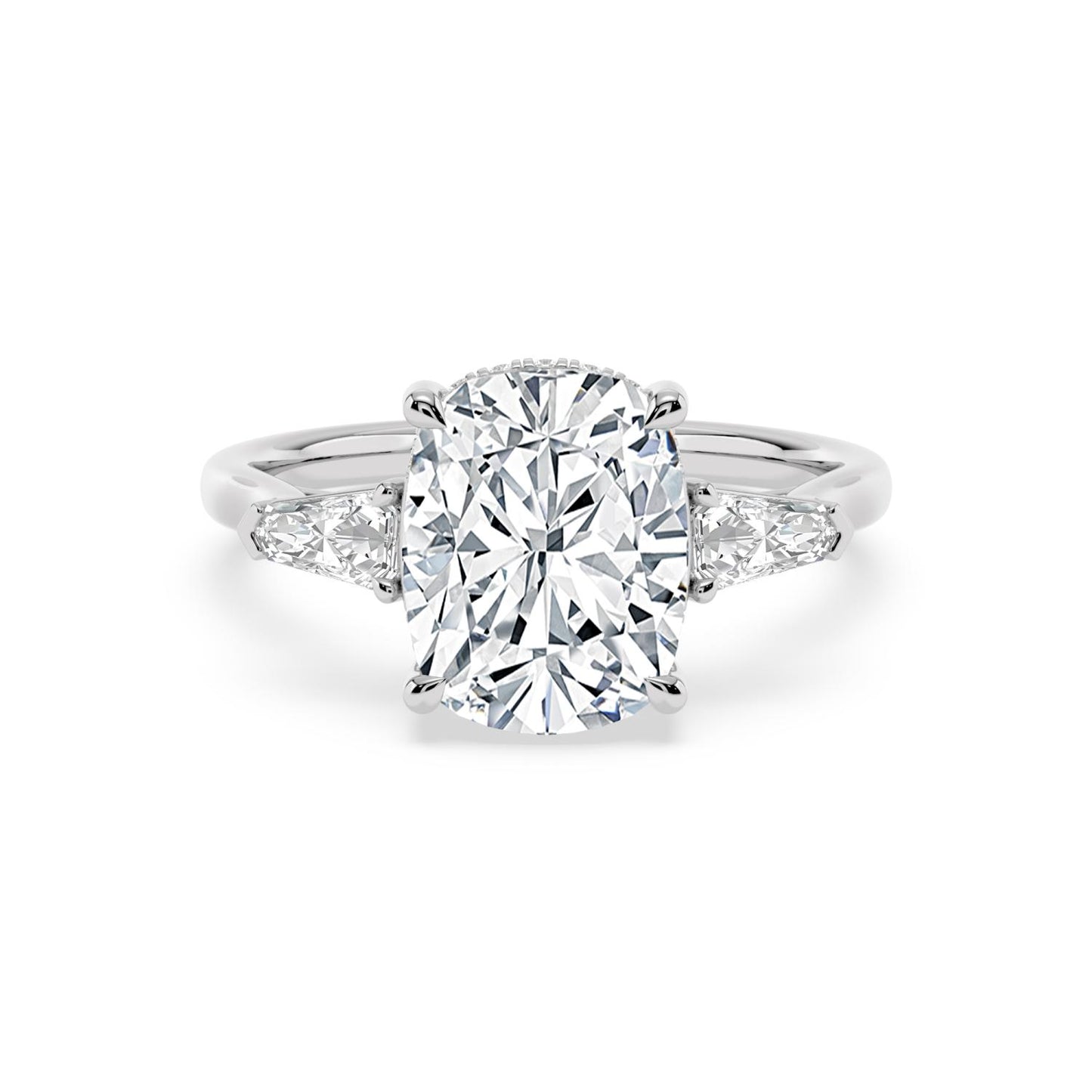 10K White Gold Lab Grown Diamond ENGAGEMENT RINGS 4.51 ctw ER00041CUHH-4
