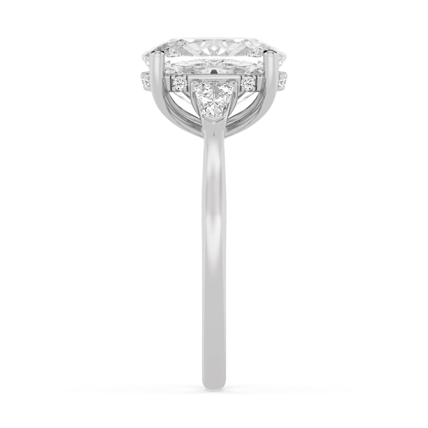 10K White Gold Lab Grown Diamond ENGAGEMENT RINGS 4.51 ctw ER00041CUHH-4