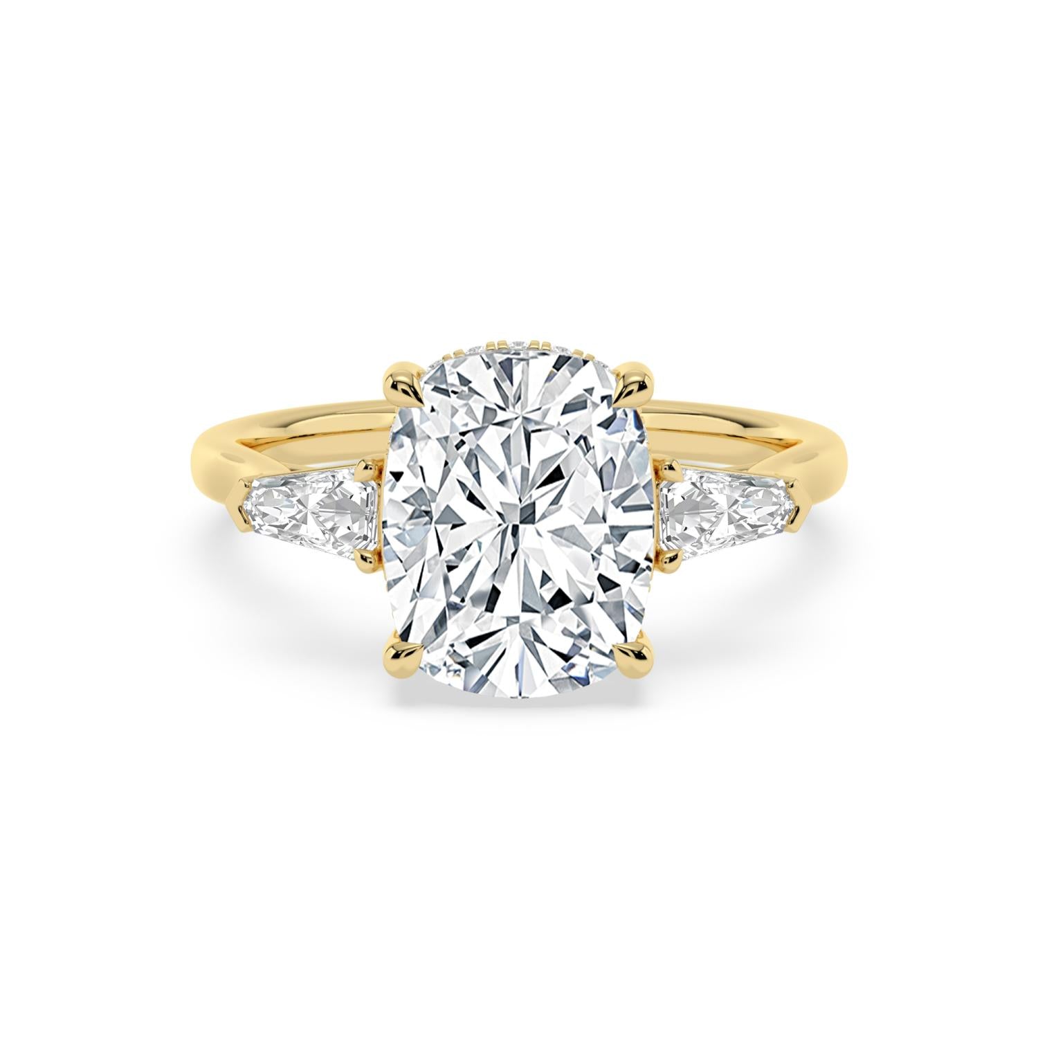 10K Yellow Gold Lab Grown Diamond ENGAGEMENT RINGS 4.51 ctw ER00041CUHH-4