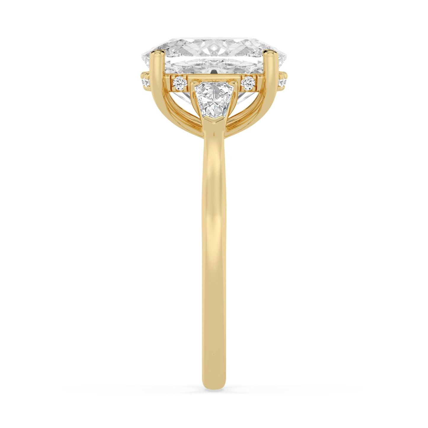 10K Yellow Gold Lab Grown Diamond ENGAGEMENT RINGS 4.51 ctw ER00041CUHH-4