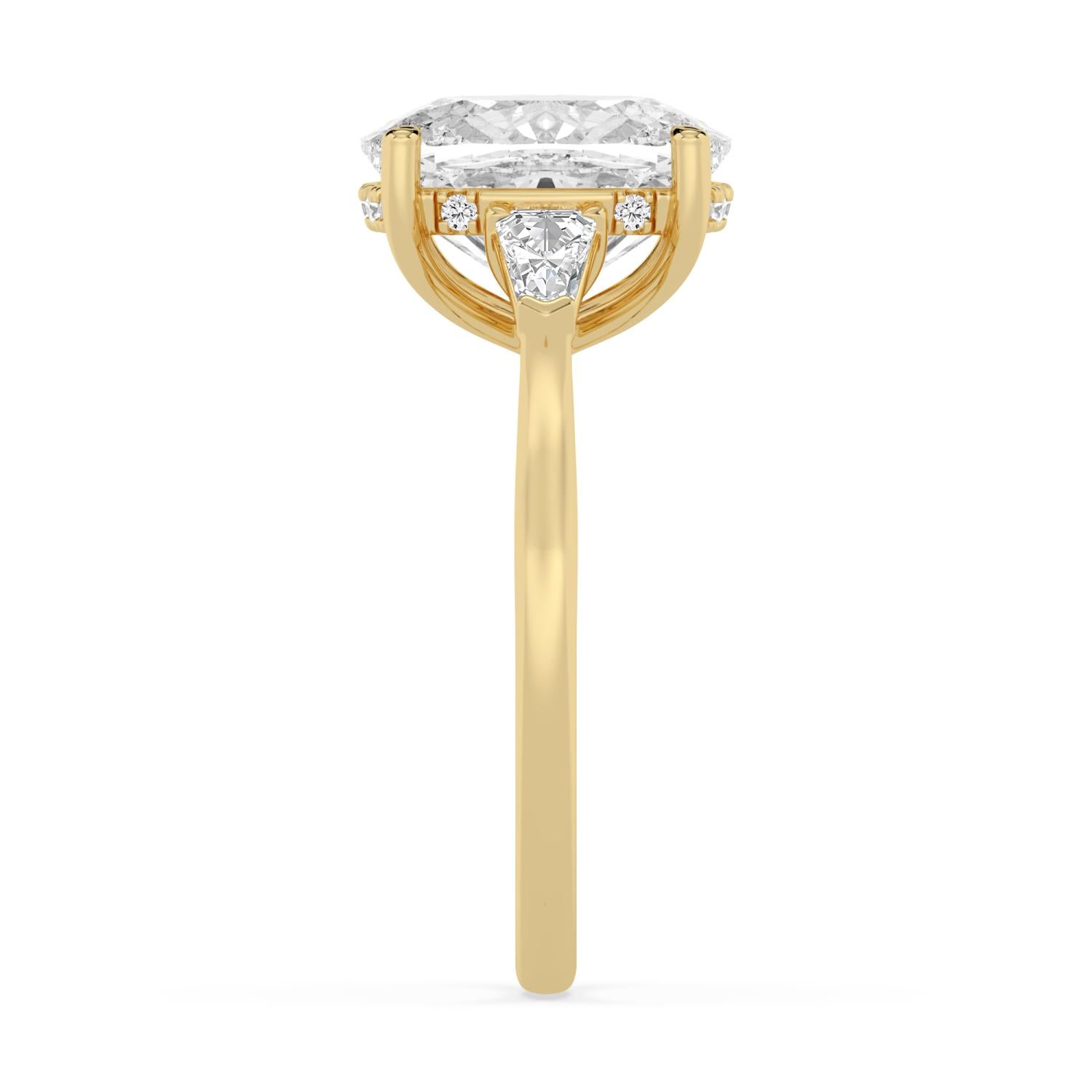 10K Yellow Gold Lab Grown Diamond ENGAGEMENT RINGS 4.51 ctw ER00041CUHH-4
