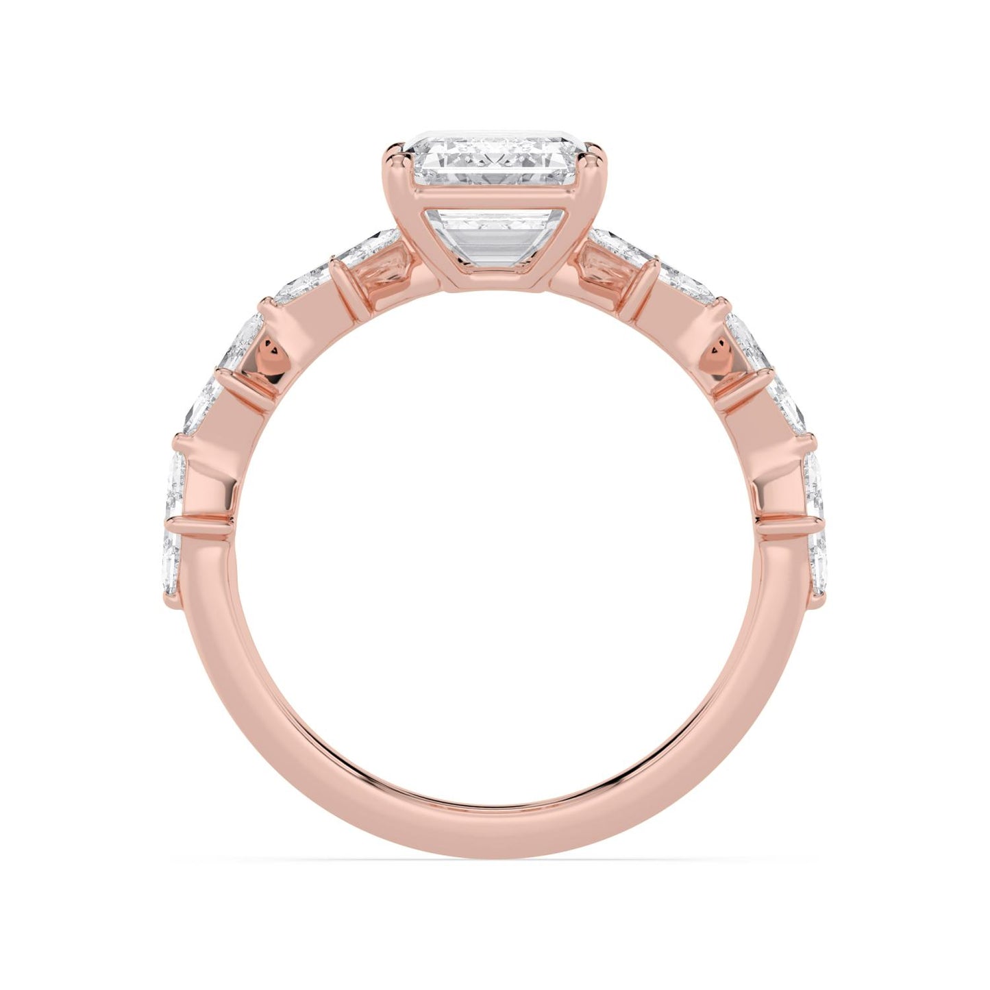 10K Rose Gold Lab Grown Diamond ENGAGEMENT RINGS 3.70 ctw ER00059EM-3