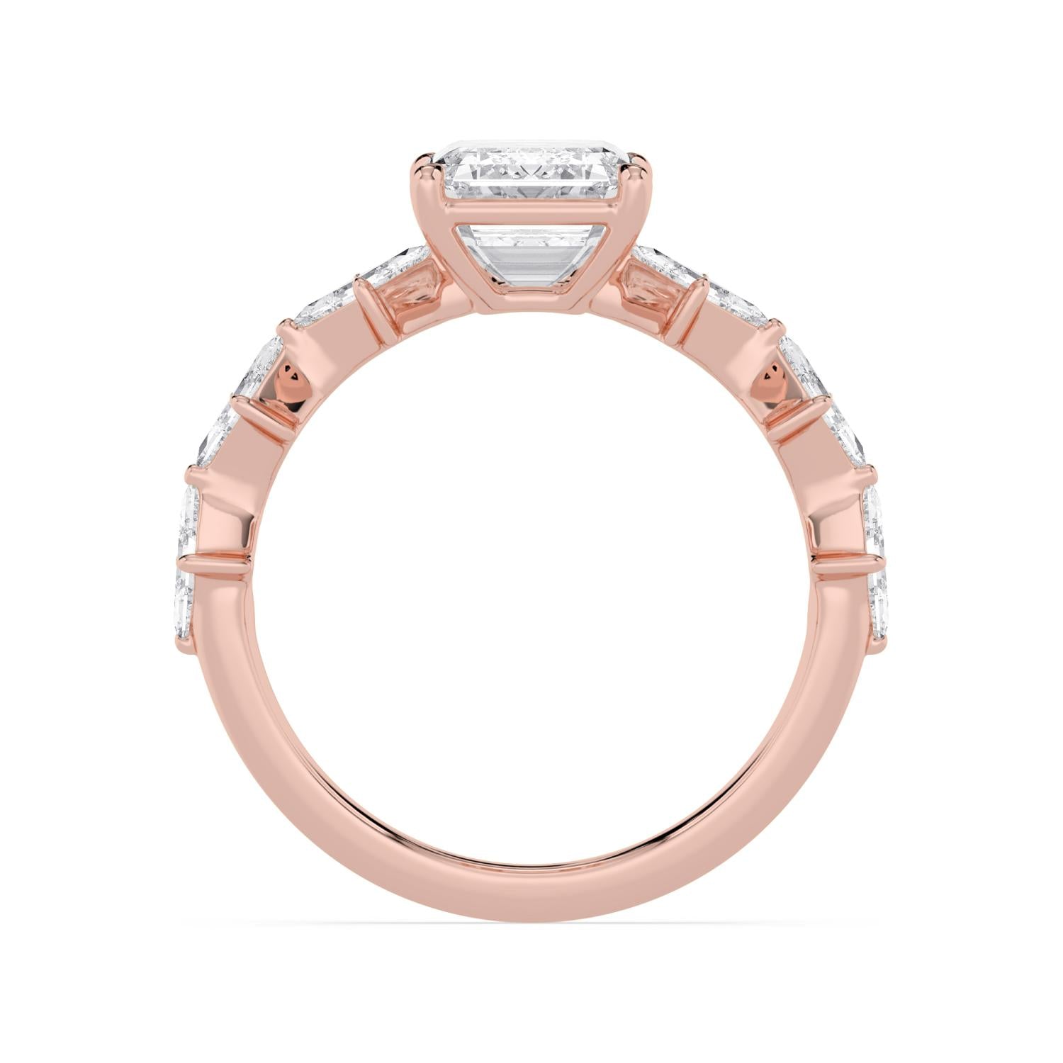10K Rose Gold Lab Grown Diamond ENGAGEMENT RINGS 3.70 ctw ER00059EM-3