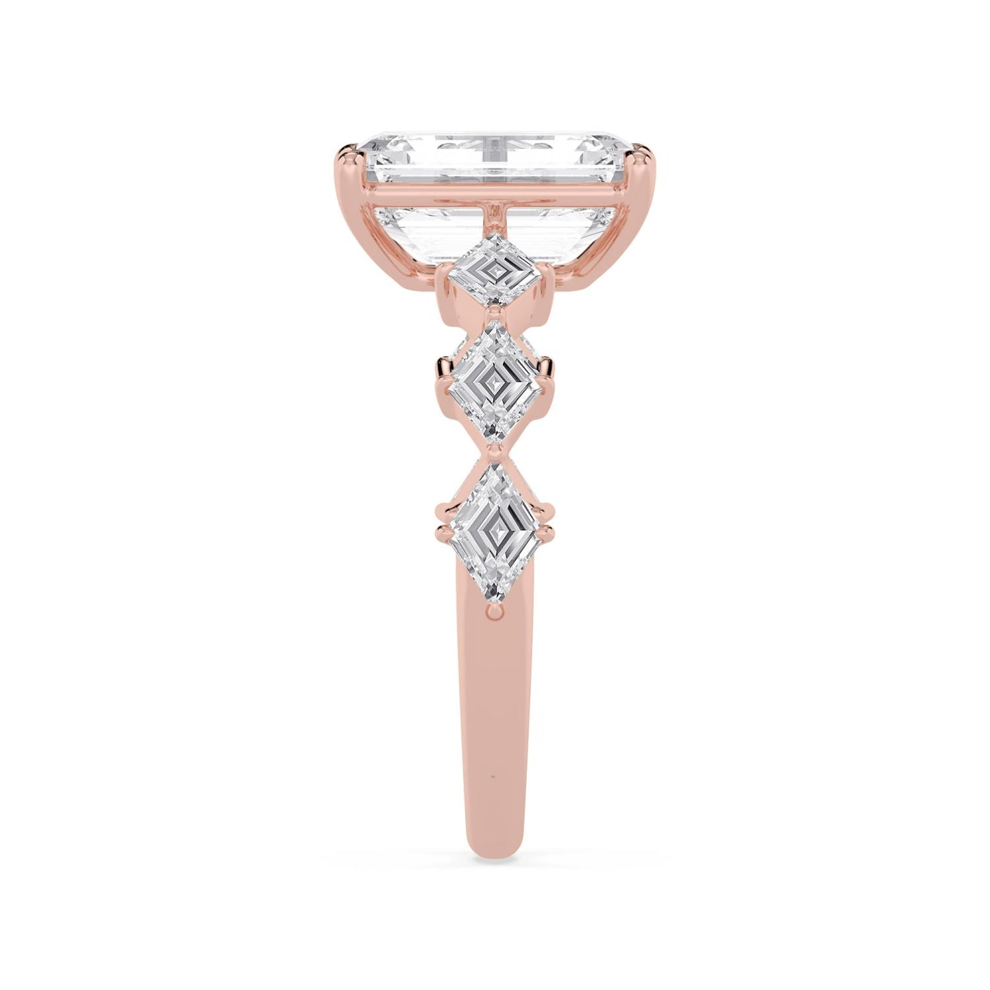 10K Rose Gold Lab Grown Diamond ENGAGEMENT RINGS 3.70 ctw ER00059EM-3