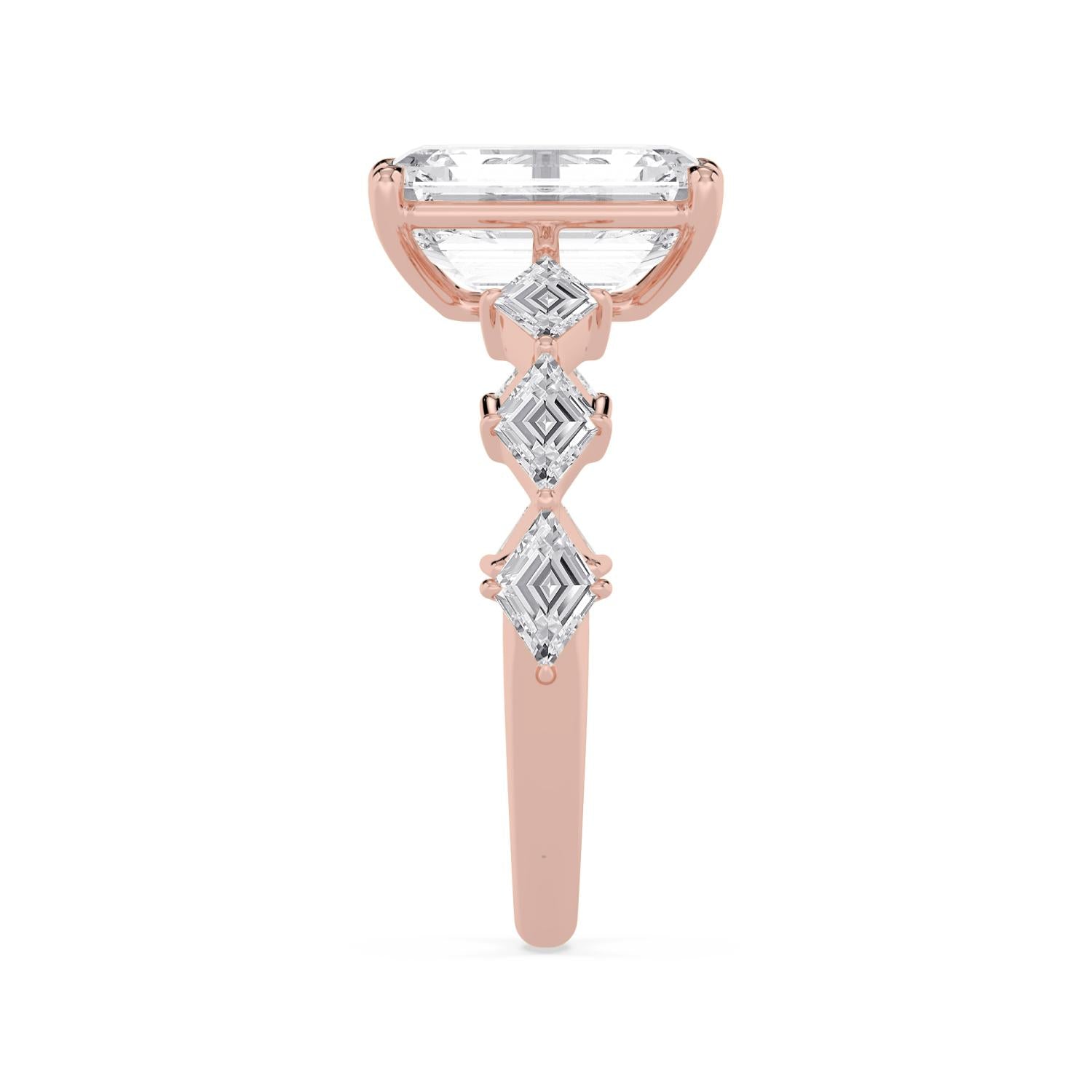 10K Rose Gold Lab Grown Diamond ENGAGEMENT RINGS 3.70 ctw ER00059EM-3