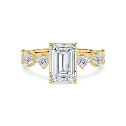 10K Yellow Gold Lab Grown Diamond ENGAGEMENT RINGS 3.70 ctw ER00059EM-3