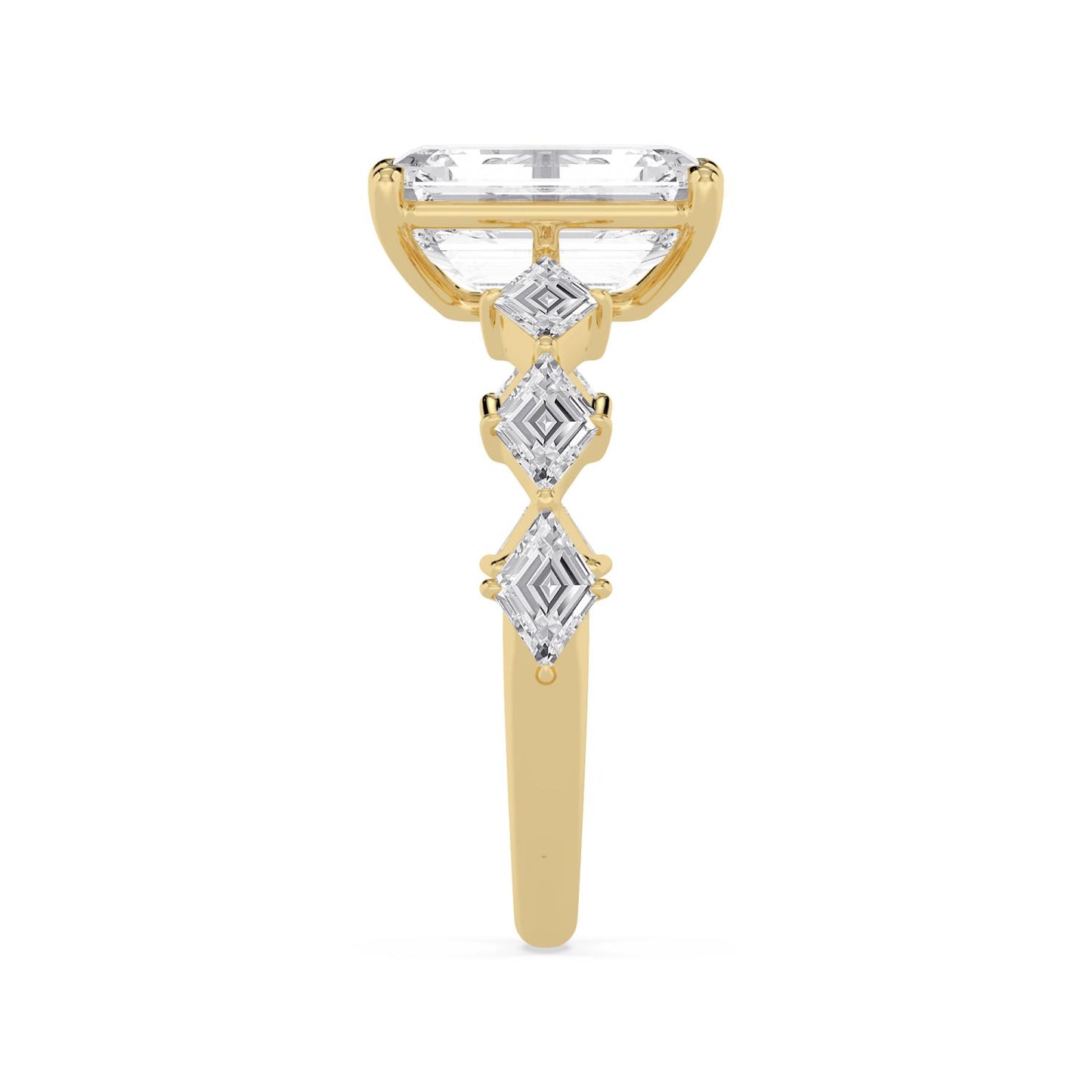10K Yellow Gold Lab Grown Diamond ENGAGEMENT RINGS 3.70 ctw ER00059EM-3