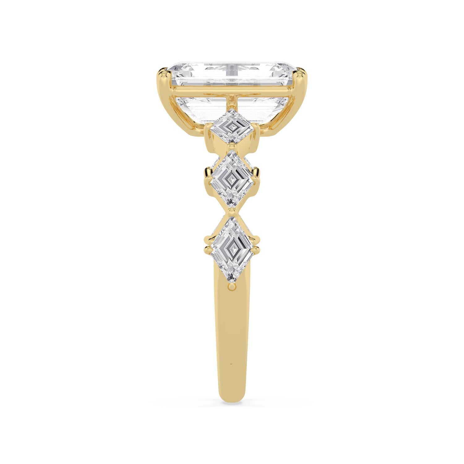 10K Yellow Gold Lab Grown Diamond ENGAGEMENT RINGS 3.70 ctw ER00059EM-3