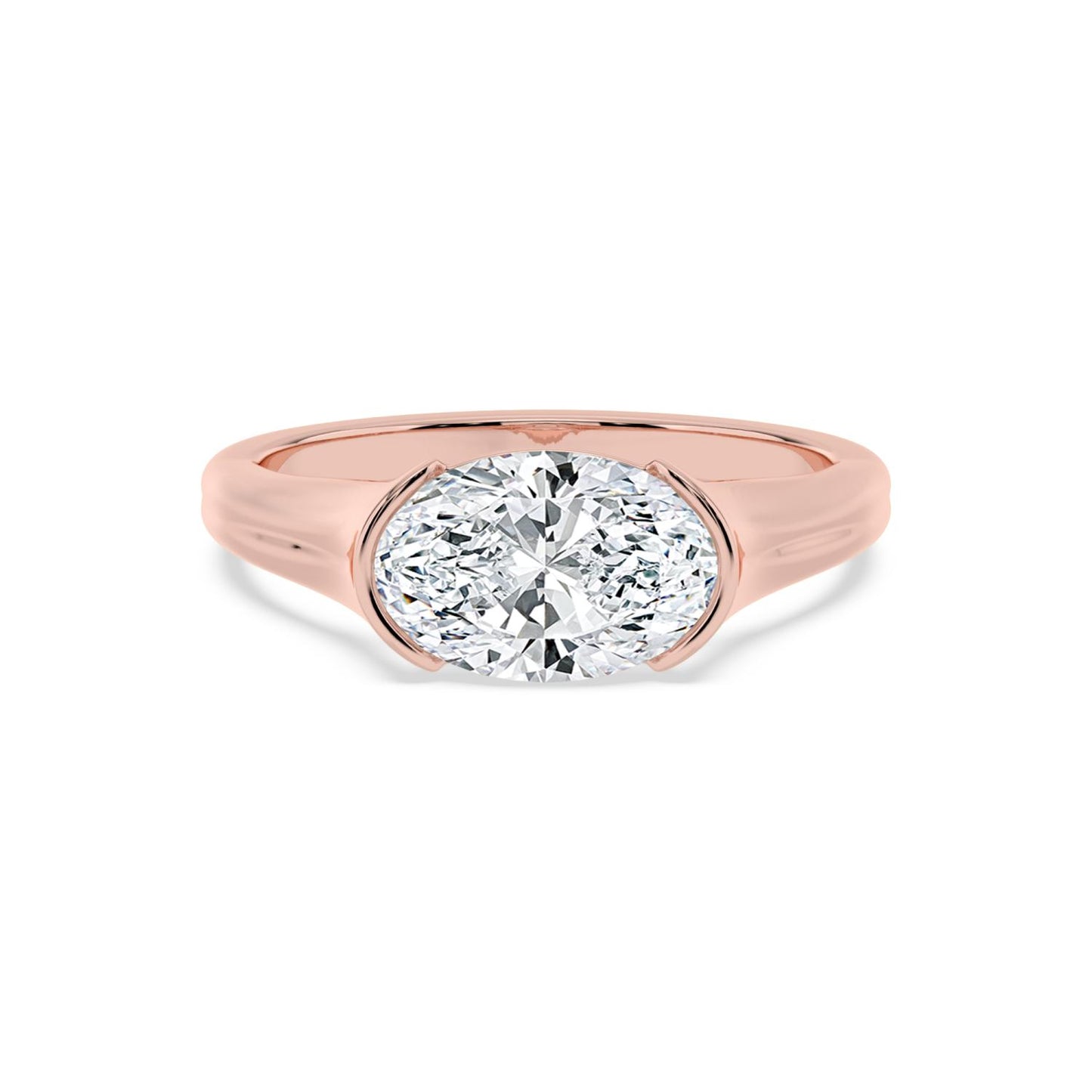 10K Rose Gold Lab Grown Diamond ENGAGEMENT RINGS 2.00 ctw ER00081OV-2