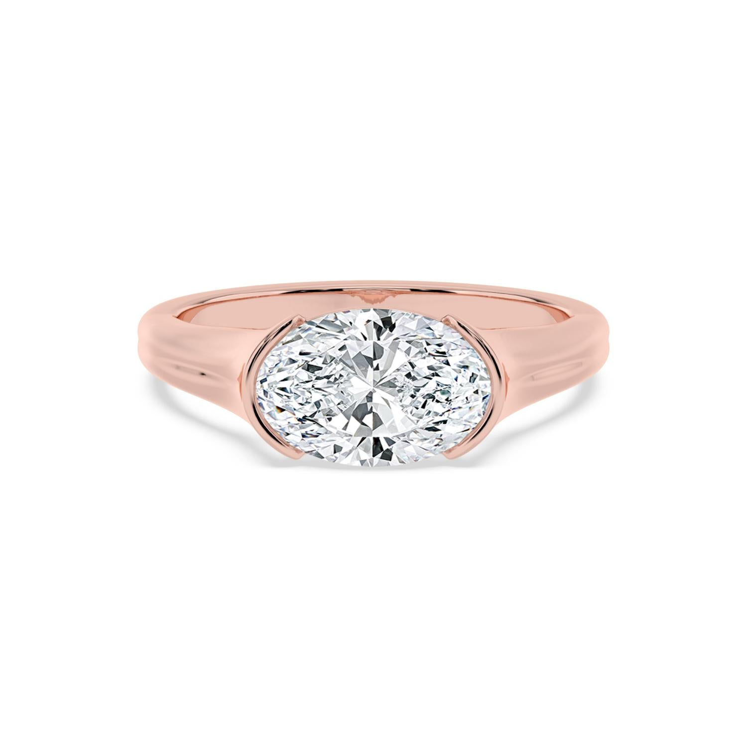 10K Rose Gold Lab Grown Diamond ENGAGEMENT RINGS 2.00 ctw ER00081OV-2