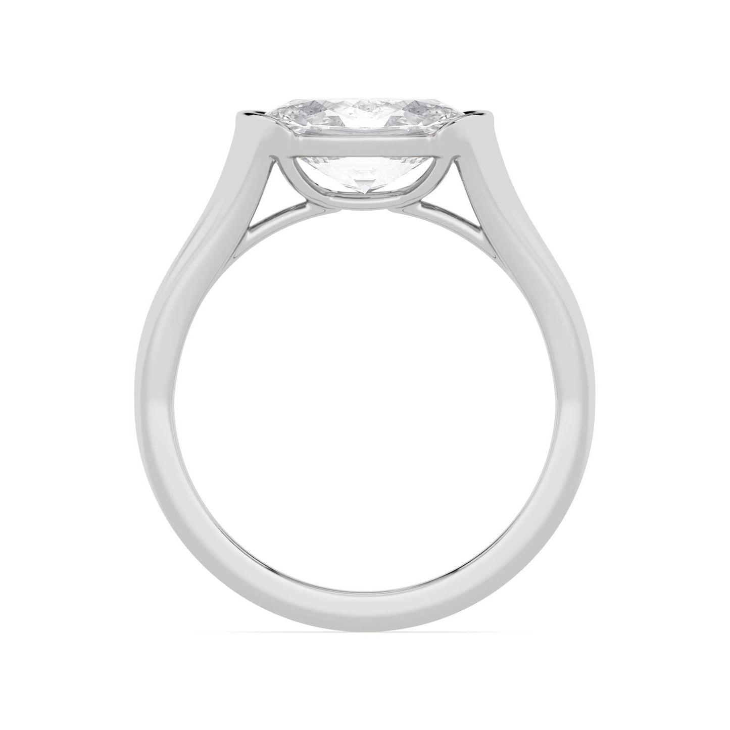 10K White Gold Lab Grown Diamond ENGAGEMENT RINGS 2.00 ctw ER00081OV-2