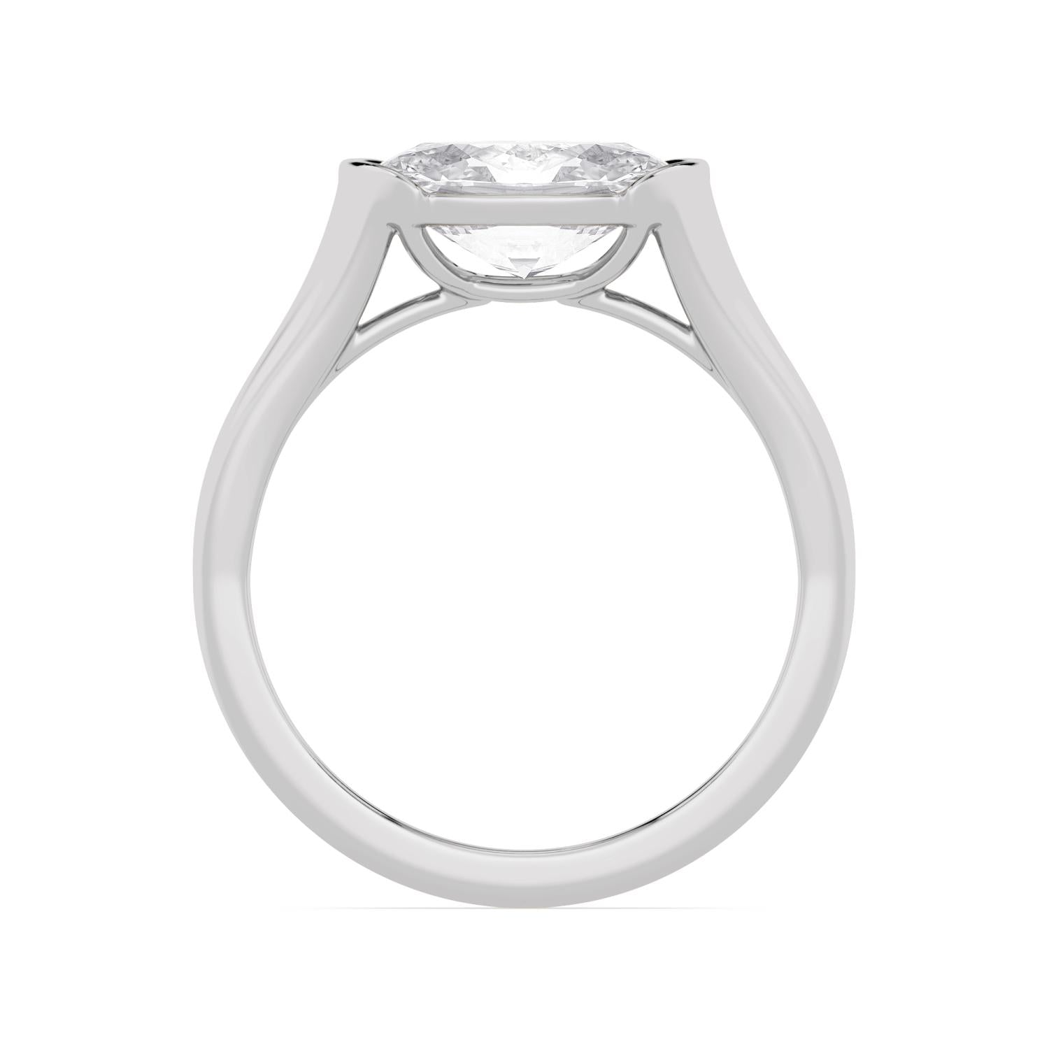 10K White Gold Lab Grown Diamond ENGAGEMENT RINGS 2.00 ctw ER00081OV-2