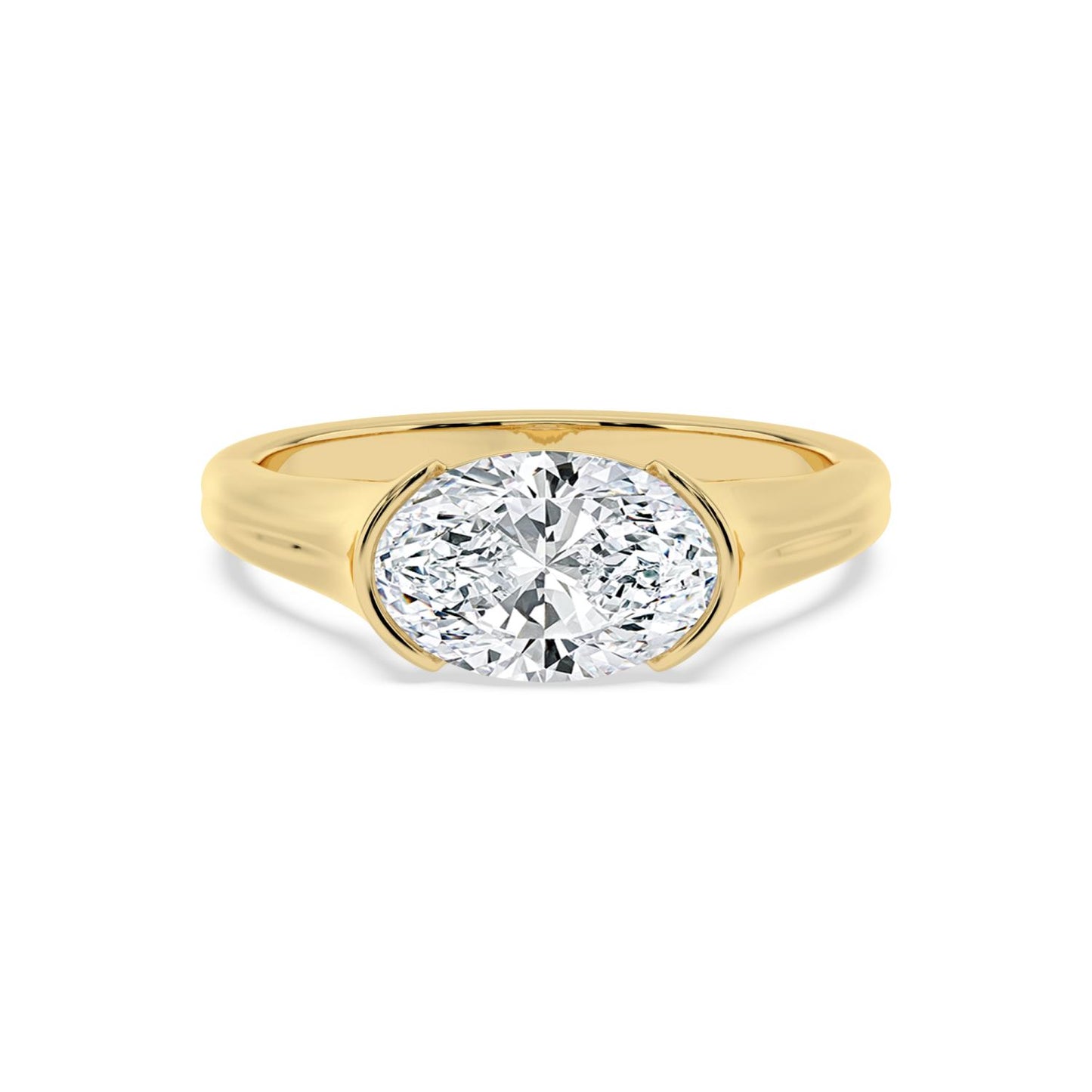 10K Yellow Gold Lab Grown Diamond ENGAGEMENT RINGS 2.00 ctw ER00081OV-2