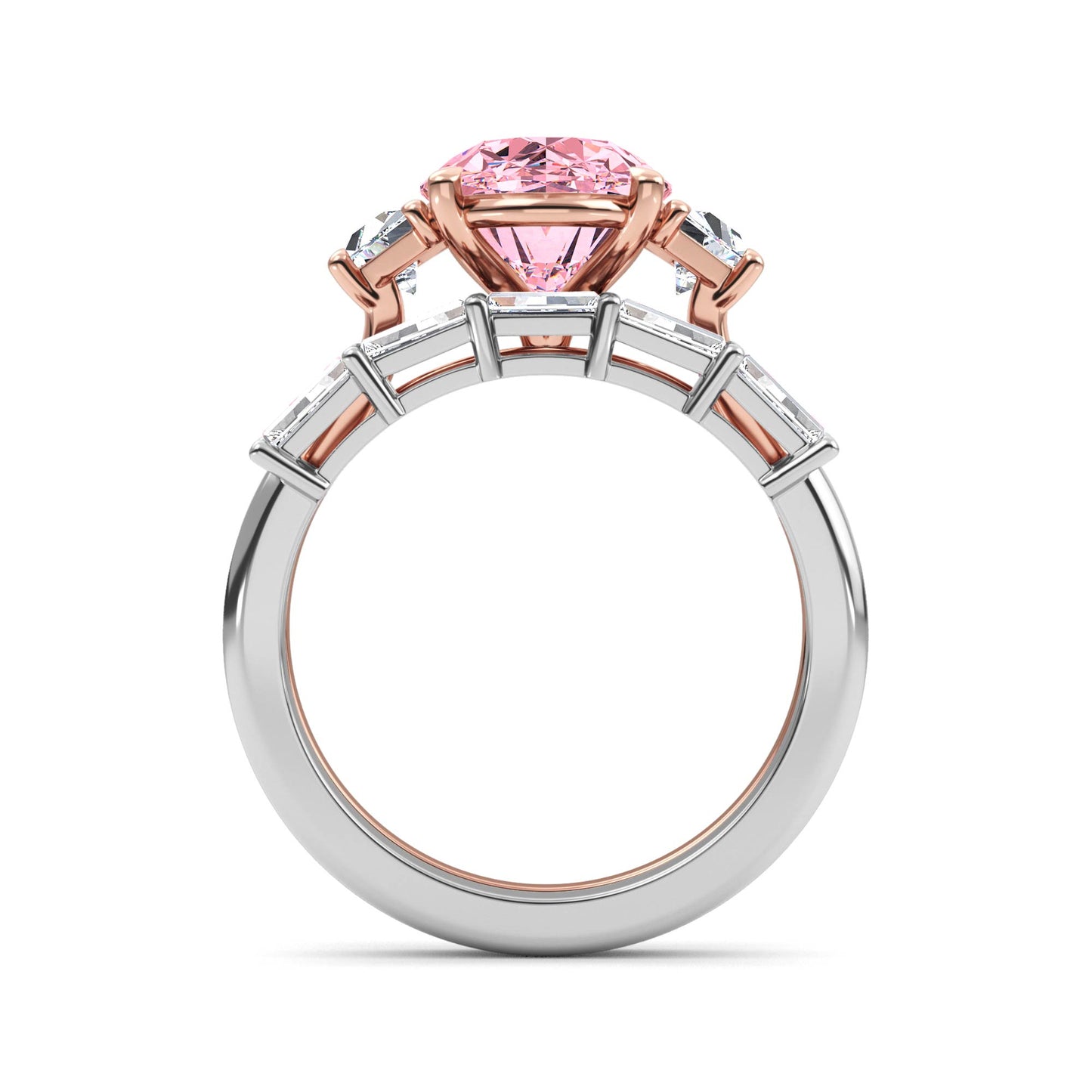 10K Rose Gold Lab Grown Diamond Engagement Ring 4.86 ctw ER00099OV-3