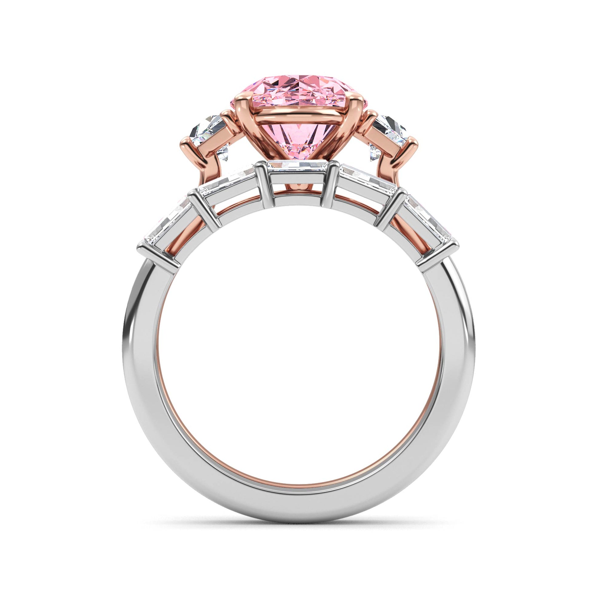 10K Rose Gold Lab Grown Diamond Engagement Ring 4.86 ctw ER00099OV-3