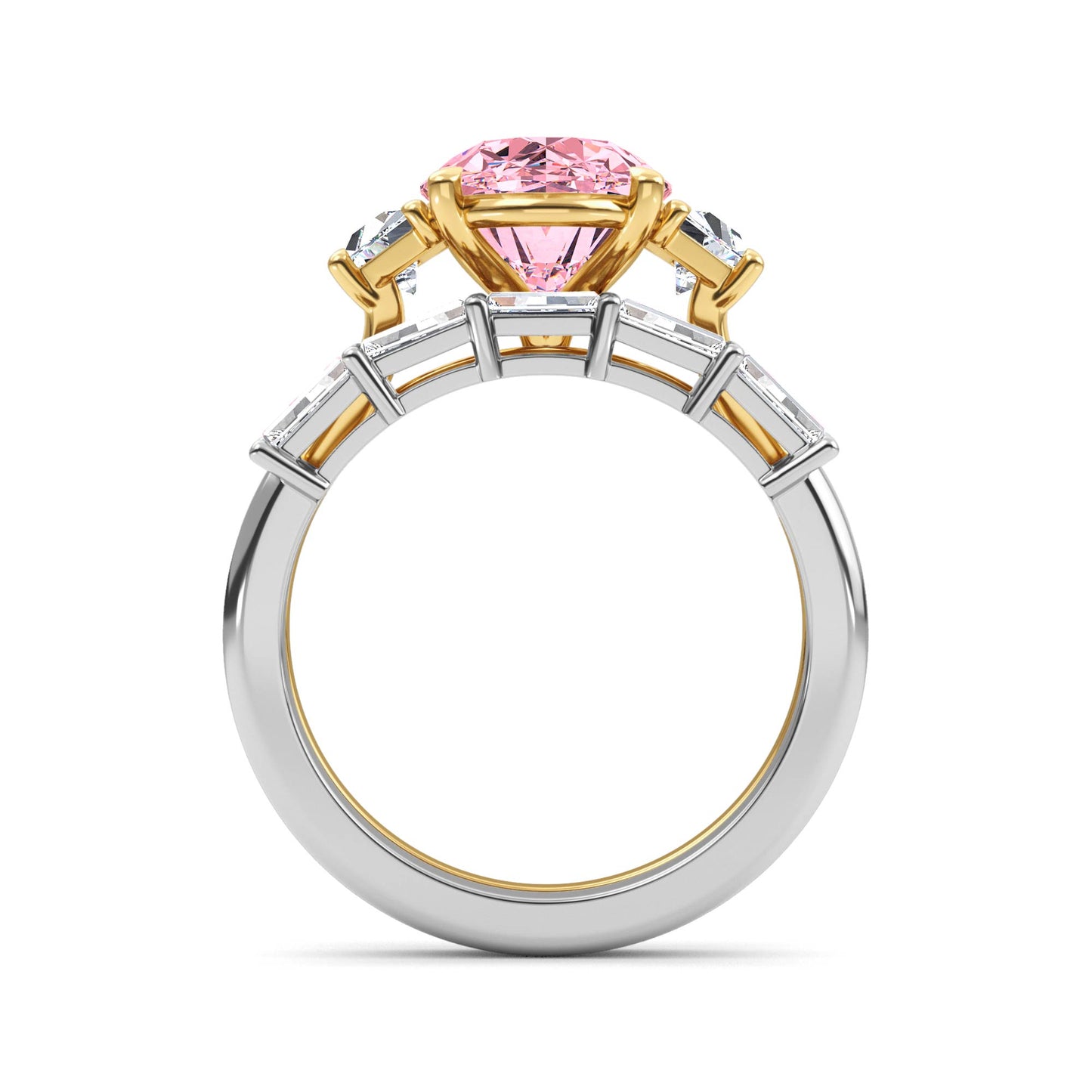 10K Yellow Gold Lab Grown Diamond Engagement Ring 4.86 ctw ER00099OV-3