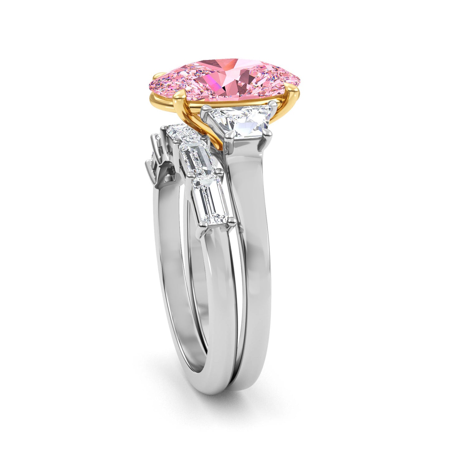 10K Yellow Gold Lab Grown Diamond Engagement Ring 4.86 ctw ER00099OV-3