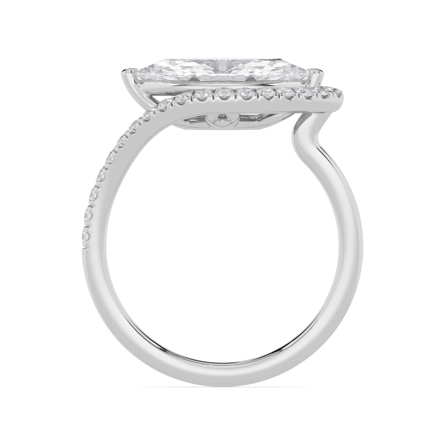 10K White Gold Lab Grown Diamond ENGAGEMENT RINGS 2.25 ctw ER00169MQ-2