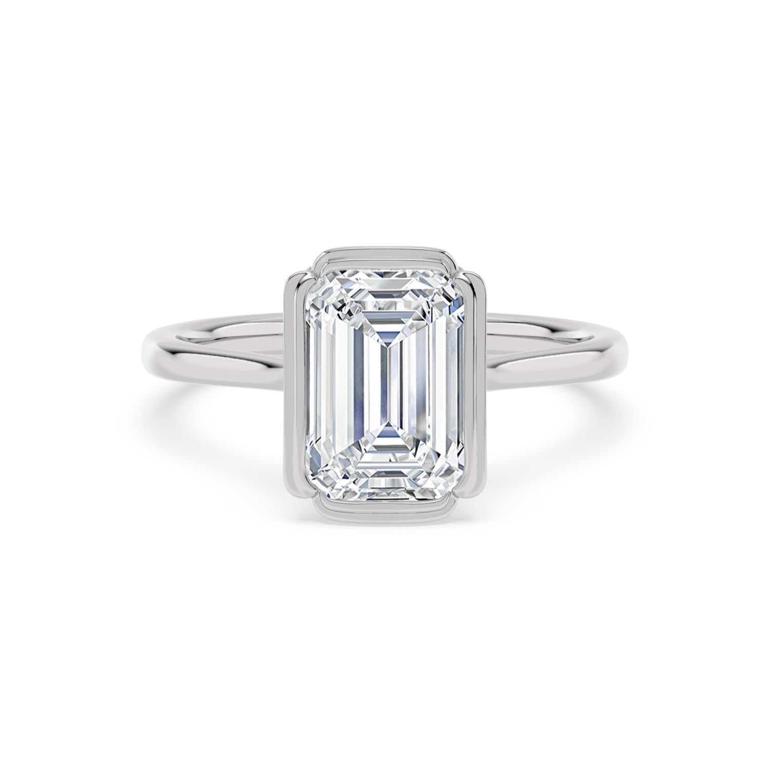 10K White Gold Lab Grown Diamond ENGAGEMENT RINGS 3.00 ctw ER00180EM-3