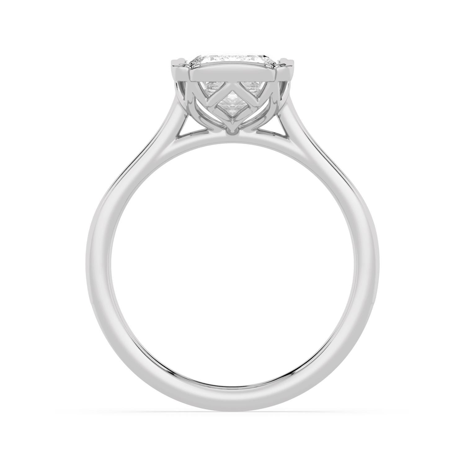 10K White Gold Lab Grown Diamond ENGAGEMENT RINGS 3.00 ctw ER00180EM-3